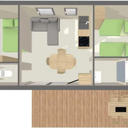 Domek alpejski Zecamping 4 Etoiles Familial Avec Pataugeoire Et Jacuzzi